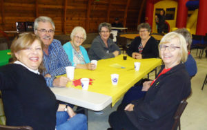 Friends having fun at Zenon Park's Community Hall