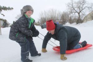 Having fun during Zenon Park Winter Carnival
